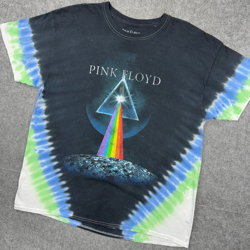 Pink Floyd T Shirt XL 1X Tie Dye Dark Side of the Moon World Tour 72 Band Tee